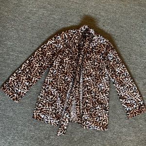 Unisex Cheetah Silk like Pajama Style Top